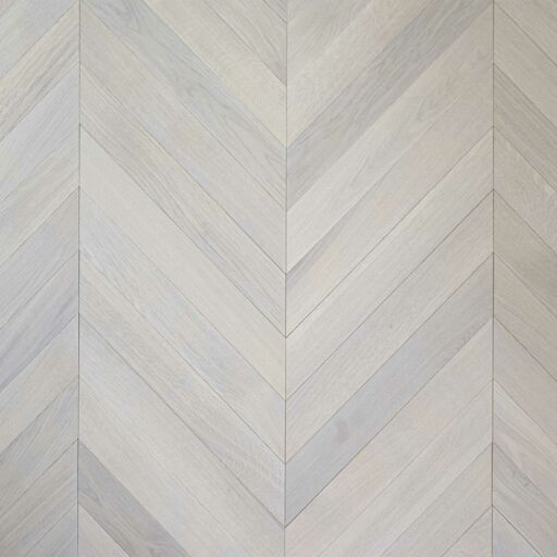 V4 Tundra Engineered Misty Grey Oak Chevron Flooring, Rustic, Brushed & UV Oiled, 90x9x610 mm