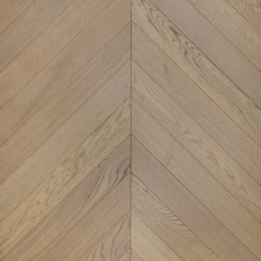 V4 Tundra Chevron, Seashell Engineered Oak Flooring, Rustic, Brushed & UV Oiled, 90x9x610mm