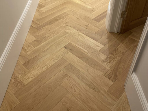 Xylo Engineered Oak Flooring, Rustic, Herringbone, Brushed & UV Oiled, 125x14x625mm