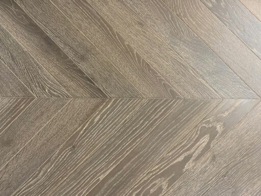 Xylo White Washed Coffee Stained Engineered Oak Flooring, Rustic, Chevron, Brushed & UV Oiled, 90x14x540mm