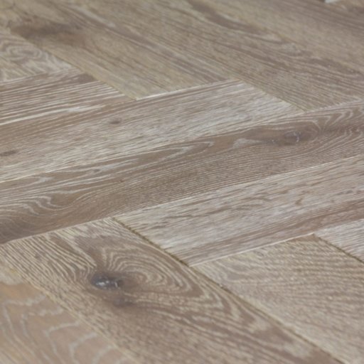 V4 Deco Parquet, Silver Haze Engineered Oak Flooring, Rustic, Stained, Brushed & Hardwax Oiled, 90x15x360 mm.