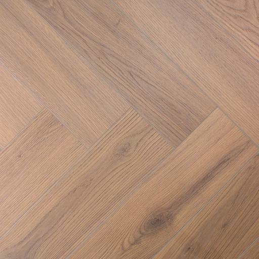 Evergreen Aqua Deluxe Bourbon Oak SPC Vinyl Flooring, Herringbone, 122x5x610mm