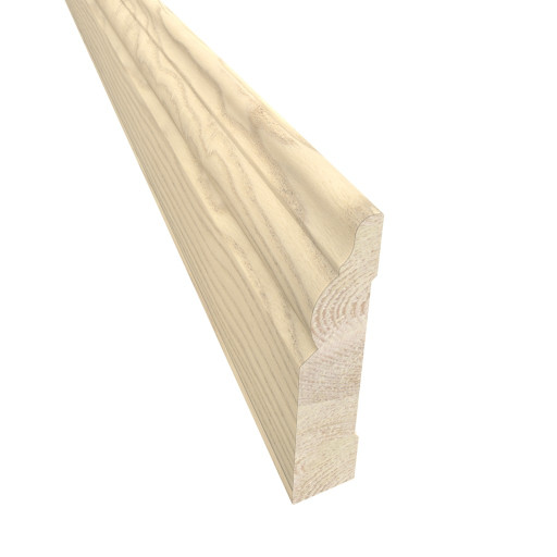 Kahrs Skirtings Solid Skirting Ash White, Matt Lacquered